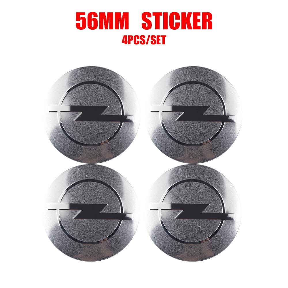 4pcs 56/60mm Car Wheel Center Hub Cap Stickers Auto Logo Emblem For Opel Zafira B Corsa D Insignia Mokka Regal Car Accessories