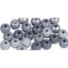 Assort. Perles en bois , FSC 100%, 6mm , tons gris - argent, polies, 116 pièces