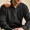 Men's Wool Lyocell Zipper Stand Collar Sweater - Autumn/Winter 2025