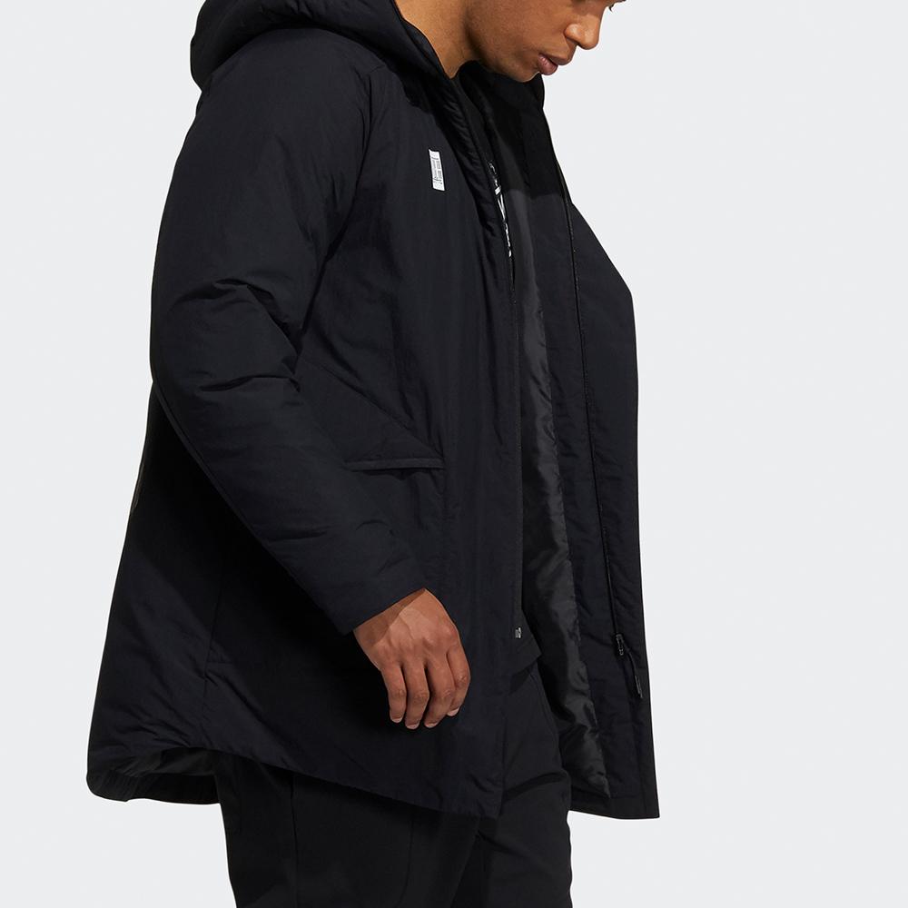 Adidas Wuji Down Jacket Winter Warm Mid-Length Hooded Outerwear Men Outerwear Black H23102