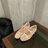 Bow Fairy Single Shoes Female 2025 Spring and Summer New Shallow Mouth Breathable Mesh Shoes Casual Flat Mary Jane Shoes