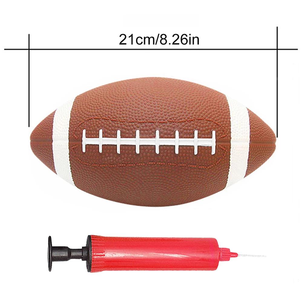 17/21 см мяч для регби для подростков, детские игрушки, футбольные мячи, надувной маленький мяч для регби с надувом, детский игровой мяч для обучения детей