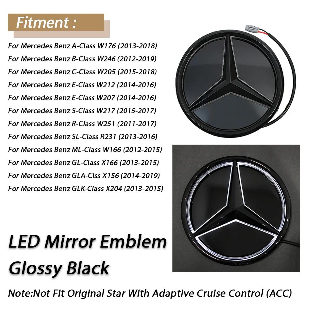 pbfvl2 2025 Hot 3D Mirror Front Grille Emblem For Mercedes Benz A/B/C/E/S/R/ML/SL W176 W246 W205 W212 W207 W217 W251 R231 W166 X166 X15