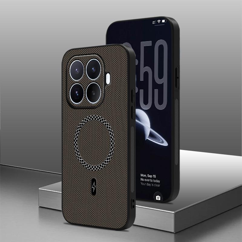 Чехол для Xiaomi 17T Pro, из ткани с текстурой, с магнитным кольцом, противоскользящий, тонкий, защитный чехол для телефона для Xiaomi 17T 17tPro