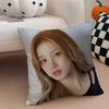 Quirky Korean Beautiful Singer SSong Yuqi Cushion Cover Throw Pillow Cover Hidden Button Durable Polyester Chair Cushion