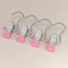 4Pcs Multifunctional Clothespin with Metal Hook Windproof Anti-slip Traceless Strong Grip Heavy Duty Sock Towel Hat Underwear Laundry Hanging