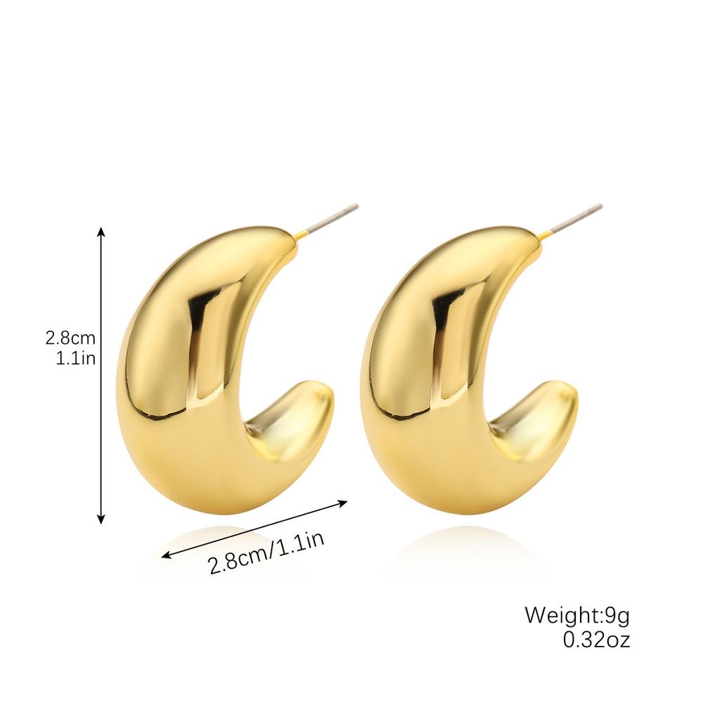 Exaggerated Temperament Earrings Gold Senior Sense Ins Cold Wind Simple Metal Droplets Pleated Pearl Flower Earrings