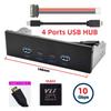 Xiwai 10Gbps USB Front Panel HUB Connector Motherboard Cable 10Gbps for Tray 3.1 Type-A & Type-C 4-Port - Type-E 5.25-inch CD-ROM