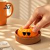 Calming Sensory Toy Sunglasses Pumpkin Stress Relief Toy, Slow Rebound Squeeze Fidget Soft Cartoon Dumpling Relieving