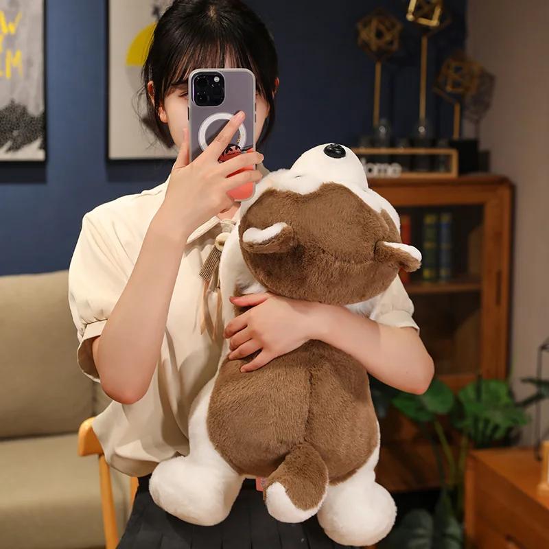 30/40/50CM Cute Husky Dog Plush Toy Stuffed Animal Soft Kawaii Lying Brown Gray Puppy Pillow Doll Toys for Birthday Xmas Gift