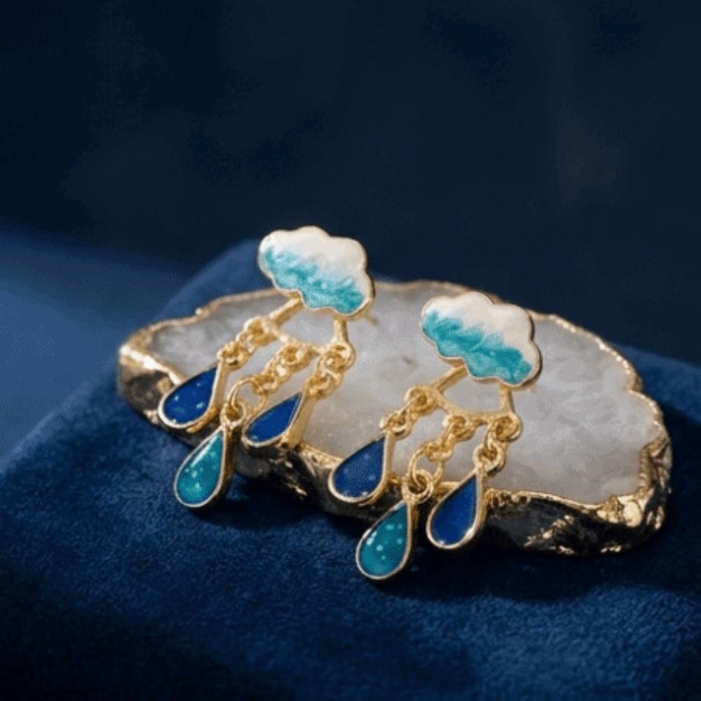 Exquisite Design Cloud Glitter Earrings Zinc Zinc Alloy Dangle Earrings Cute Raindrop Drop Earrings Parties