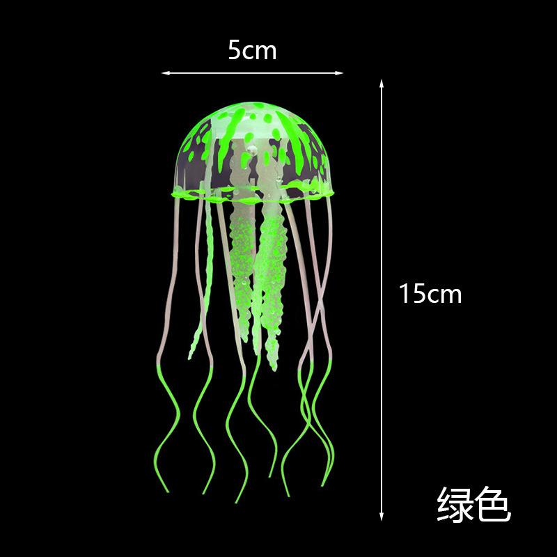 3 Pcs Glowing Jellyfish Aquarium Decoration Item Safe Silicone Aquarium Decoration Suitable For Various Fish Tanks
