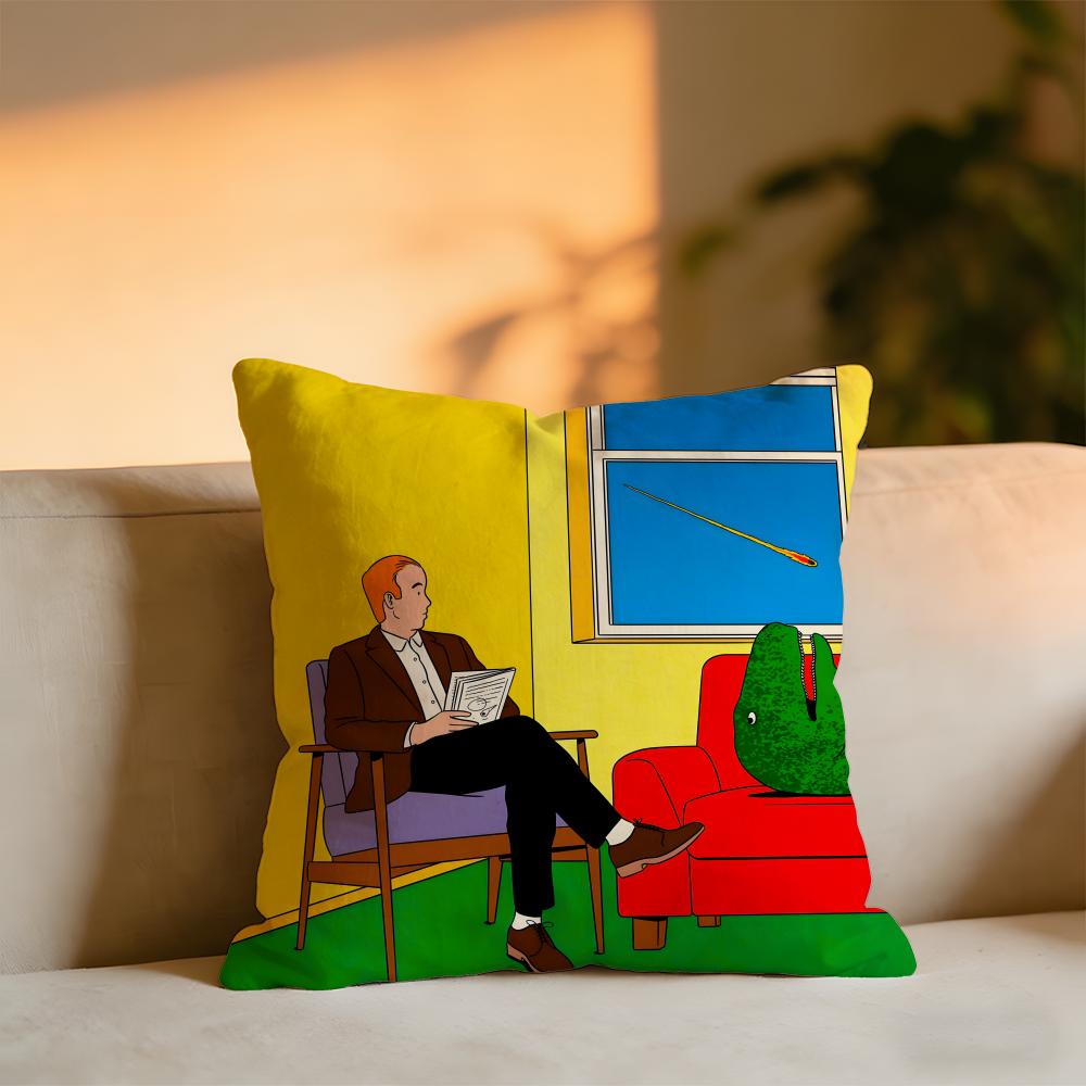 Planet Illustration Cushion Cover Cozy Velvet Throw PillowSoft Warm Cushion For Sofa Bed