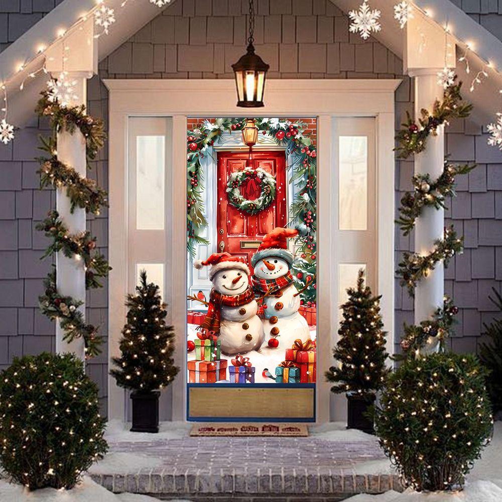 DIY Accessories Christmas Door Cover Multi Scene Window Sign Banners New Xmas Ornament  Christmas