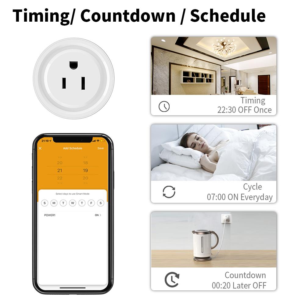 Tuya Zigbee Smart Plug 20a Us Smart Socket With Power Monitor Timer Function Outlet Voice Control Works With Alexa Google Home