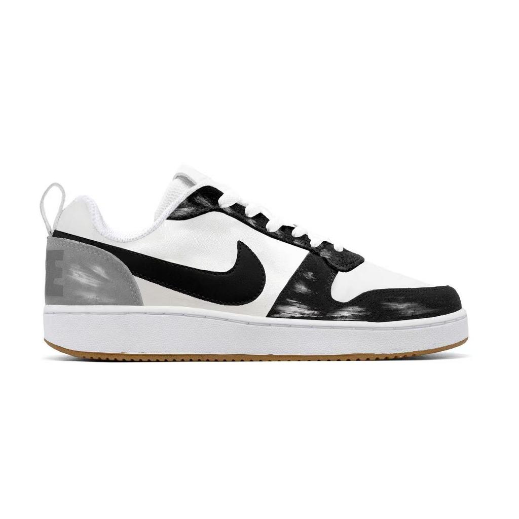 Nike Court Borough Ink Shadow Creek Leather Low top Skateboard Shoes Men's Black White Gray 844881-100(Team93--SBOX )