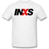 Классическая хлопковая футболка с круглым вырезом INXS Мужская футболка для рок-тура Группа Панк Поп Мужской топ Белый