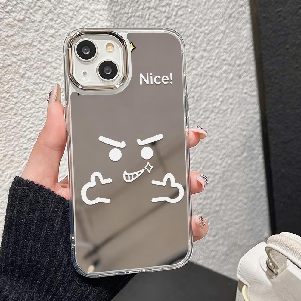 Любовь Зеркало для макияжа Чехол для телефона Для IPhone 17 16 15 14 13 12 11 Pro Max 13 12 Air 17E 16e Ударопрочные Прозрачные Чехлы Coquea