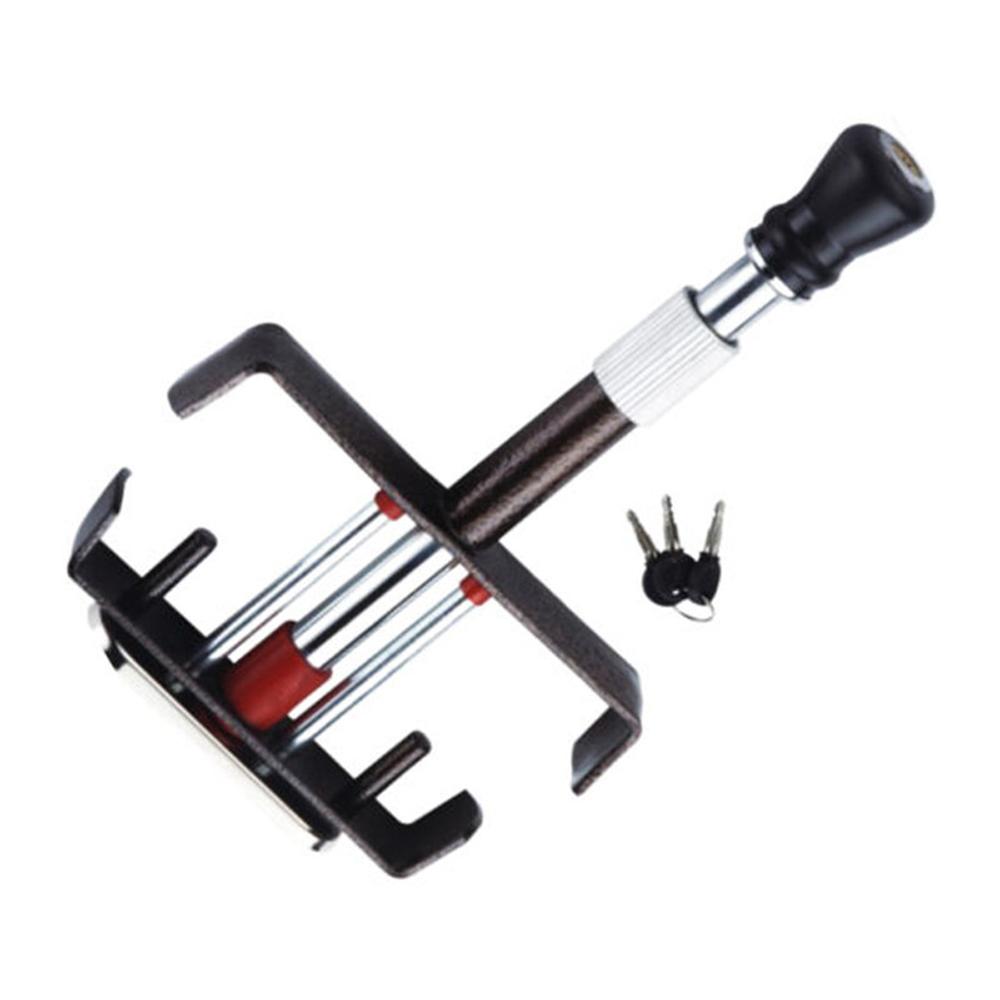 Автомобильный противоугонный замок Выдвижной ножной педальный замок сцепления Сверхпрочный замок педали тормоза с 3 ключами для легкового автомобиля, грузовика, внедорожника, фургона