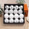 16pcs Christmas Sphere Ornament Collections Unique Christmas Tree Hanging Baubles Ornament For Seasonal Atmosphere
