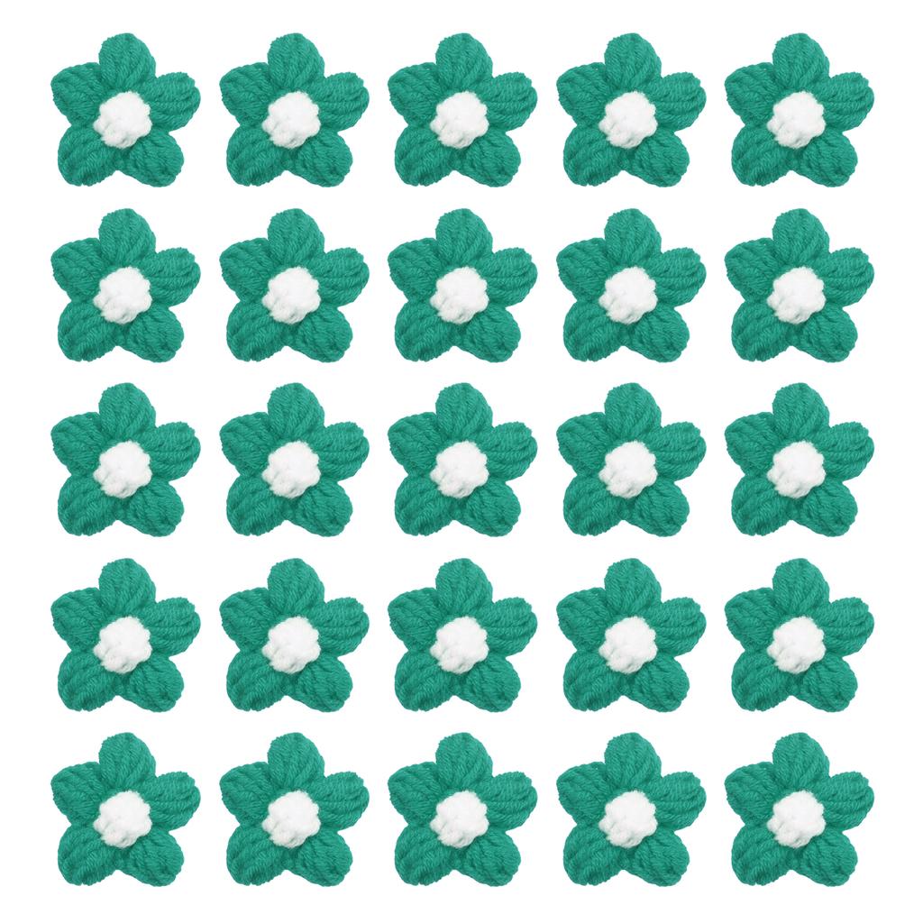 36pcs Crochet Flowers Applique Flowers for Craft Sewing Crochet Flowers Bouquet DIY Hair Clothes Party Craft Christmas Decor