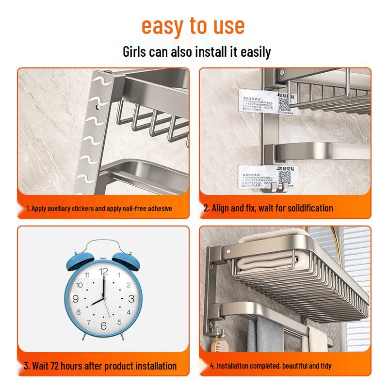 Складная настенная вешалка для полотенец для ванной комнаты с хранением