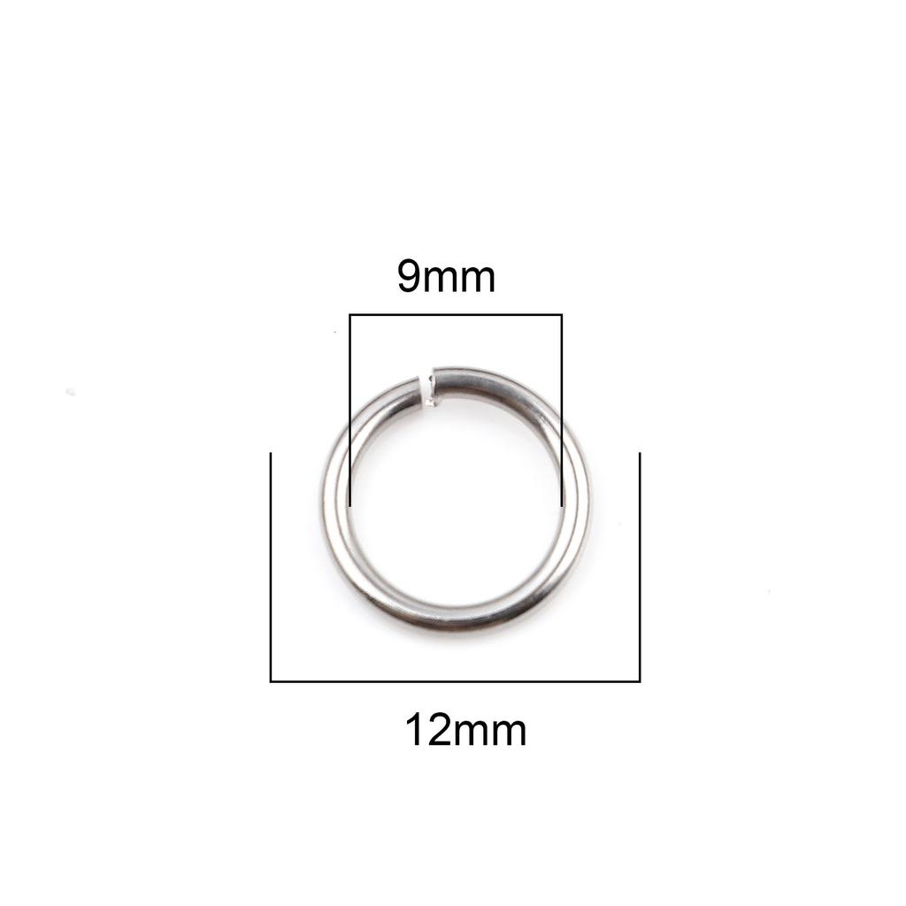100pcs 0.5mm-1.8mm-4mm-16mm Stainless Steel Open Jump Rings Findings Round Silver Color DIY Making Keychain Necklace Jewelry
