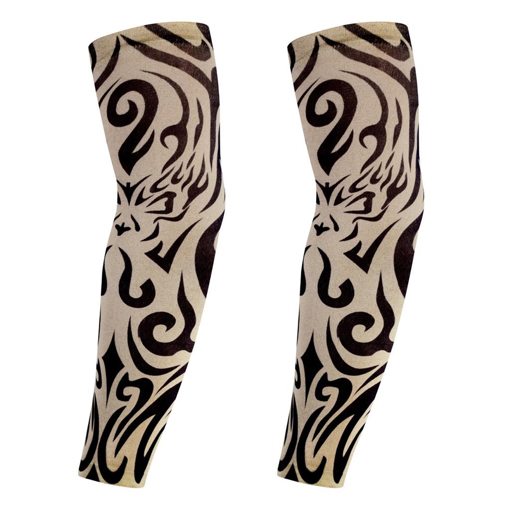 Simulation Tattoo Arm Sleeves Sunproof Arm Covers for Outdoor Enthusiasts Sport Accessory Driving Cycling Arm Protectors