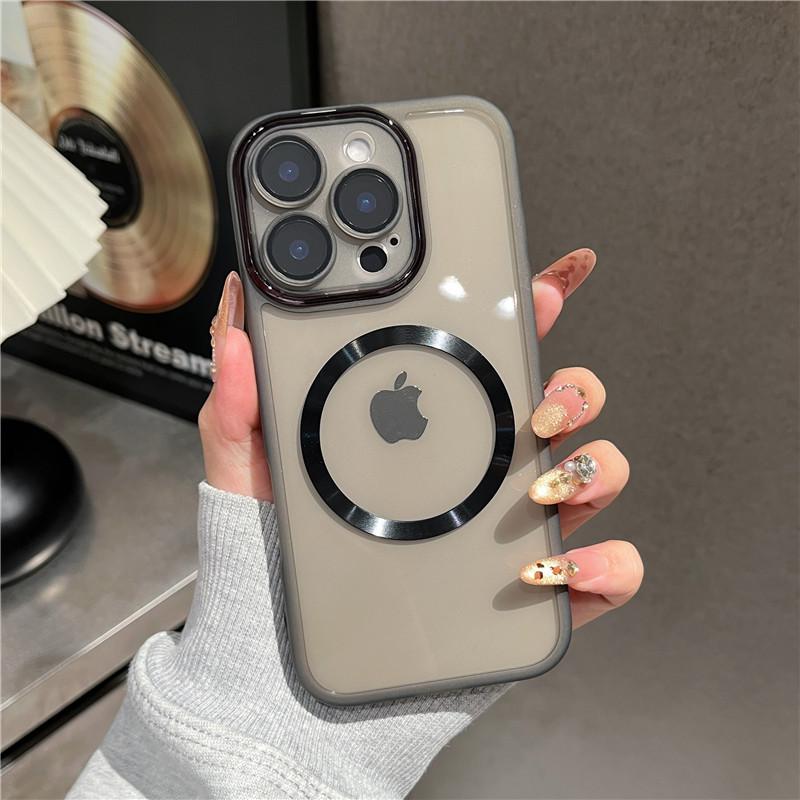 Applicable To IPhone16Promax Mobile Phone Case Full-inclusive Charm Eye Magnetic 1413 Apple 15 Transparent Cover Silicone