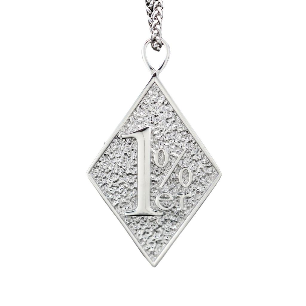 Hip-hop Fashion Jewelry Electroplated 1%er Square Trendy Couple Pendant Necklace