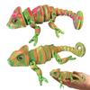 3D Printed Lizard Figurine Articulated Chameleon Lizard with Movable Joints Flexible Lizard Fidget Toy for Kids Gift Home Desk Decor