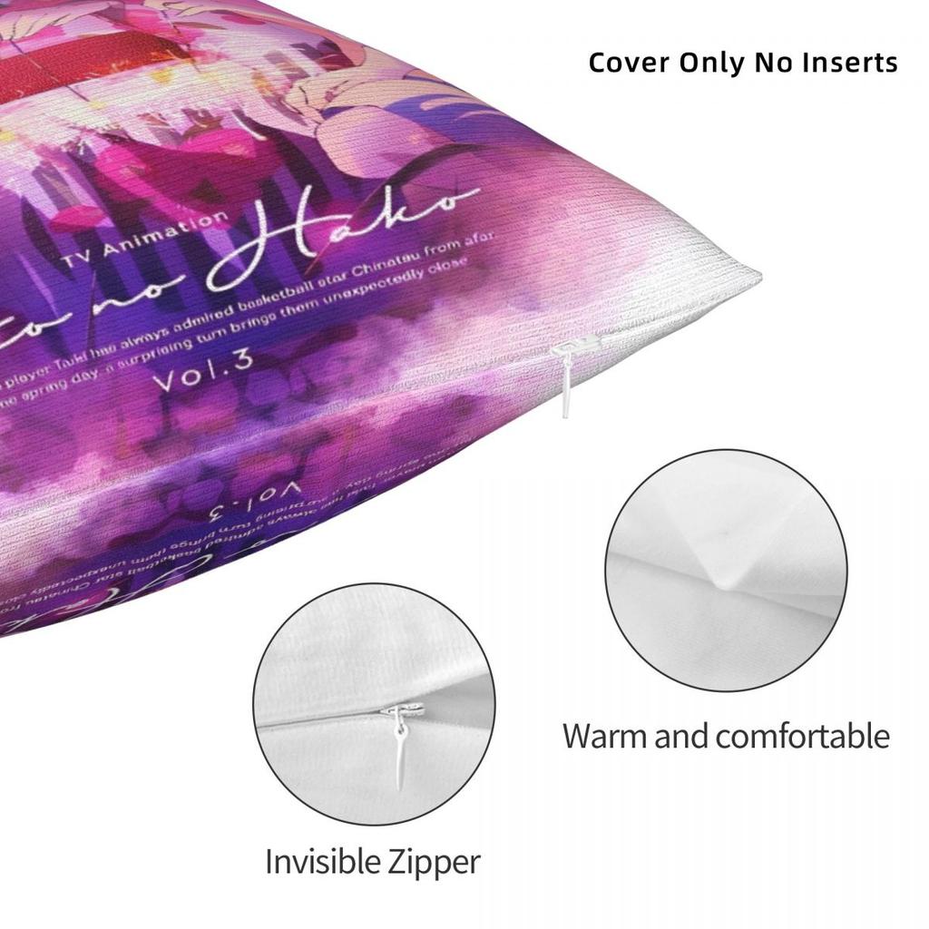 Soft And Sweet Bedroom Blue Box Hina Chonodecoration Pillowcase Accessories Pillow Cover Square Multi-Size