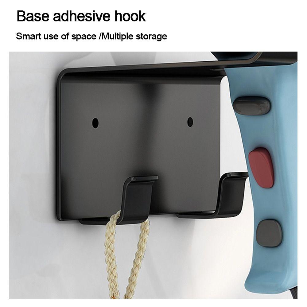 Wall-Mounted Hairdryer Support Rack Metal Bathroom Shelf Hair Dryer Holder  Washroom Stylist Tool
