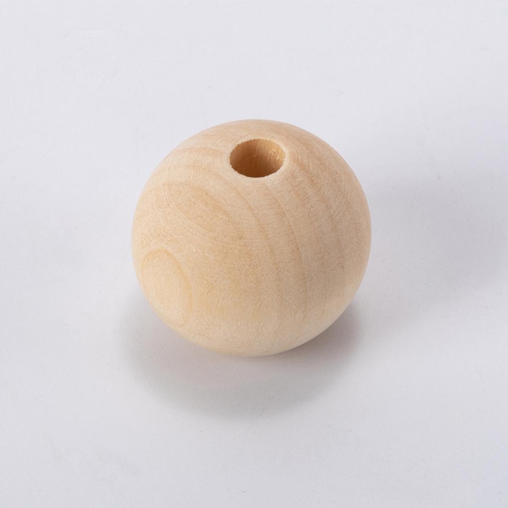 Натуральный цвет дерева Изготовление ювелирных изделий Деревянные бусины ручной работы Круглые DIY аксессуары 8-20 мм Браслет Украшение для дома