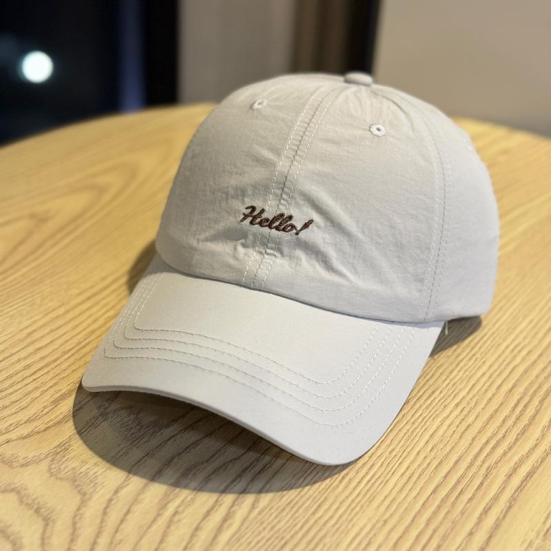 Embroidery Letter Baseball Cap Men And Women Summer Quick Drying Breathable Cap Outdoor Sports Shade Sun Hat