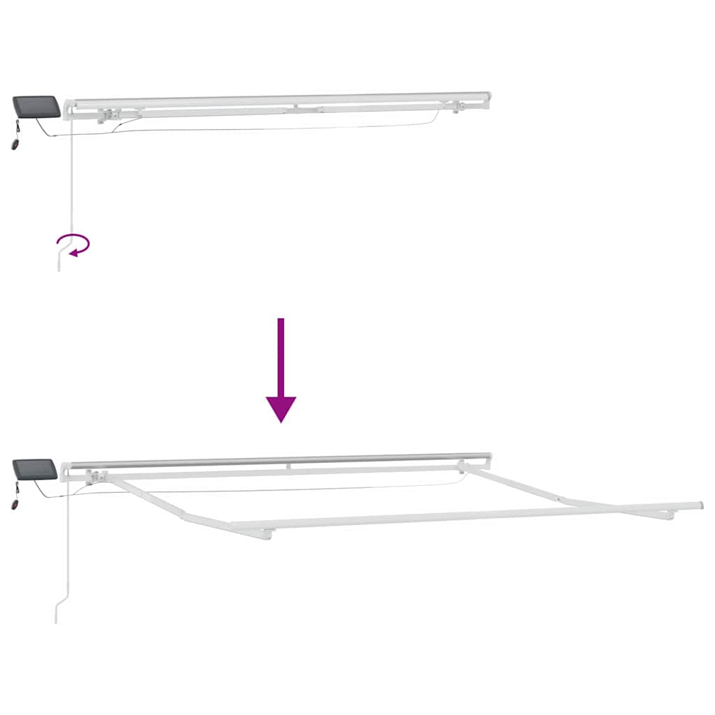 Retractable Awning Black 300 x 250 cm Fabric and Aluminum