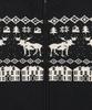 GLACK Gnt071 Kevin Nordic Pattern Knit Zip-Up (Black)