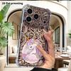 Phone Case: 2D flat design, fits iPhone 18 17 16 15 14 13 Pro, transparent corners protection case, rainbow unicorn, Christmas and Halloween gift
