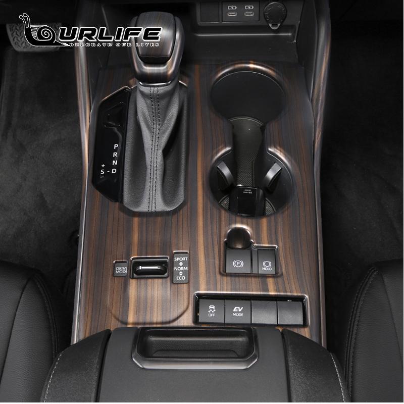 Для Toyota Highlander Kluger XU70 2022 2023 автомобиля цвета красного дерева, украшения интерьера, наклейки из АБС-пластика