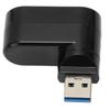 Поворотный на 90 градусов USB-хаб 3 порта Plug and Play Поддержка горячей замены Поворотный на 180 градусов USB-хаб для настольного ПК Черный