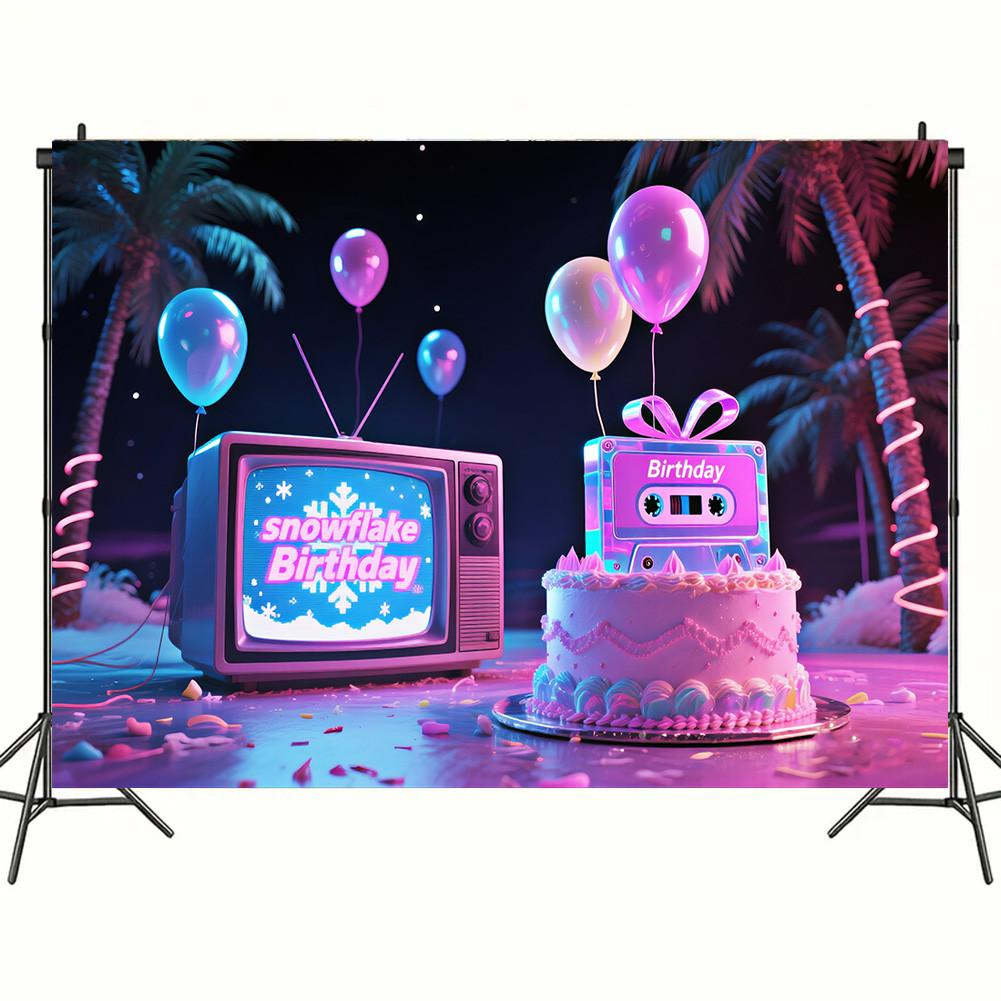 Красочный гобелен 'С Днем Рождения' Шары Радуга Дети Девочка Украшение на День Рождения Баннер Детская Вечеринка Фон для Фото Реквизит