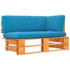 Day and Night - Day and Night Corner Sofa Pallets Garden Pine Wood Impregnated Honey Brown