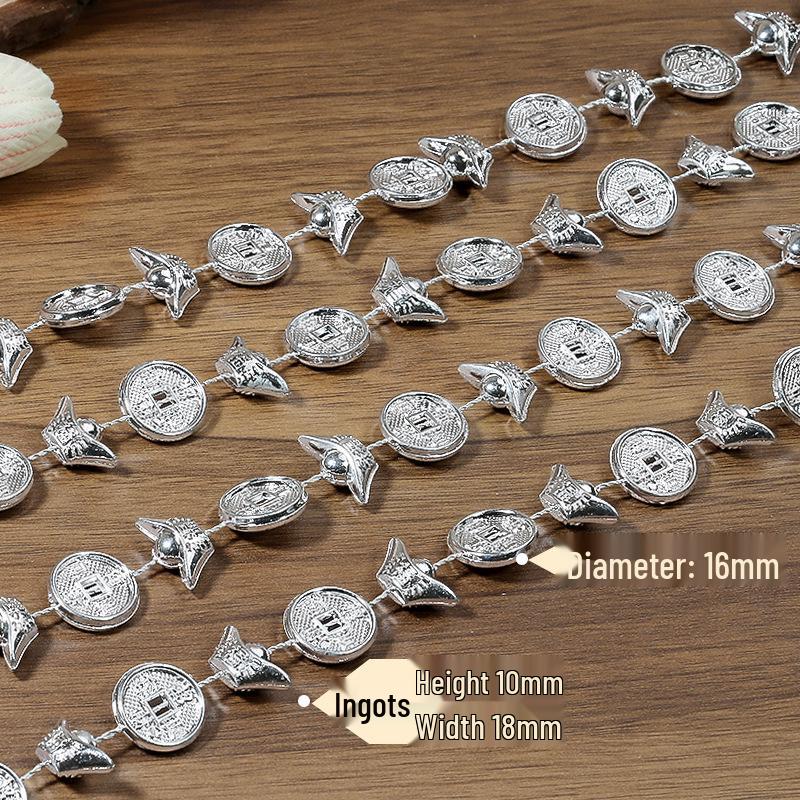 Earth Toned Acrylic Bead String: 8+4mm Beads for Wedding, Christmas Tree Decor & DIY Jewelry