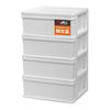 [.co.jp Exclusive] JEJ Astage Sees Wide 4-Drawer Storage Chest, Polypropylene (PP) with Plastic Top, White/White, Made In Japan, Easy Assembly, 54cm W