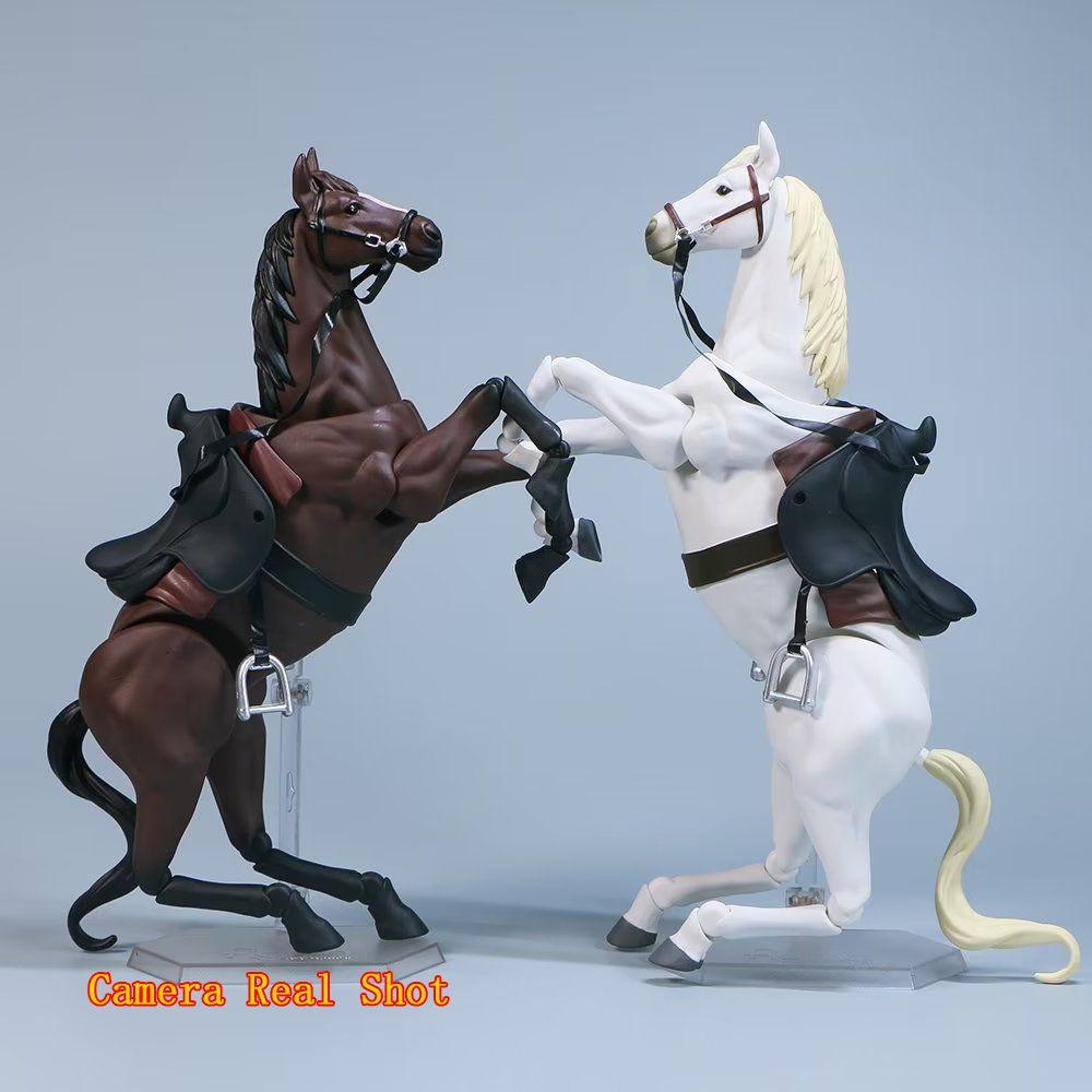 Креативная фигурка лошади 1/12 Животное Подвижная лошадь Для Figma Статуэтка Коллекционная модель Кукла Образовательная игрушка Подарки на день рождения детям