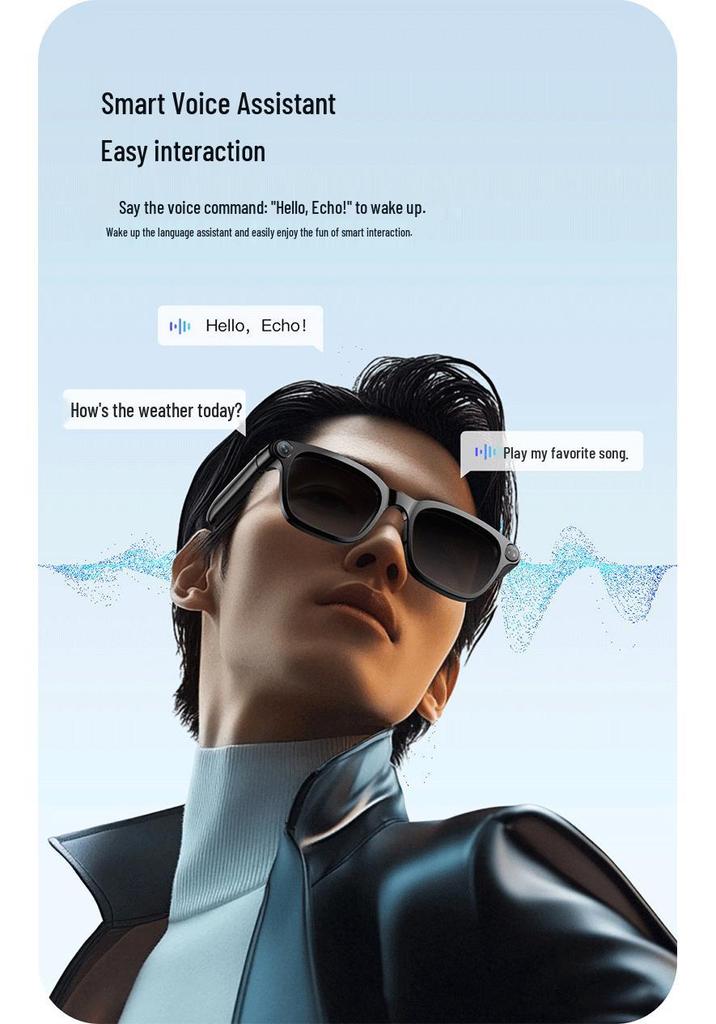 AI Smart Glasses: HD Bluetooth, Anti-Shake, Music & Video Recording, Multilingual Translation Assistant