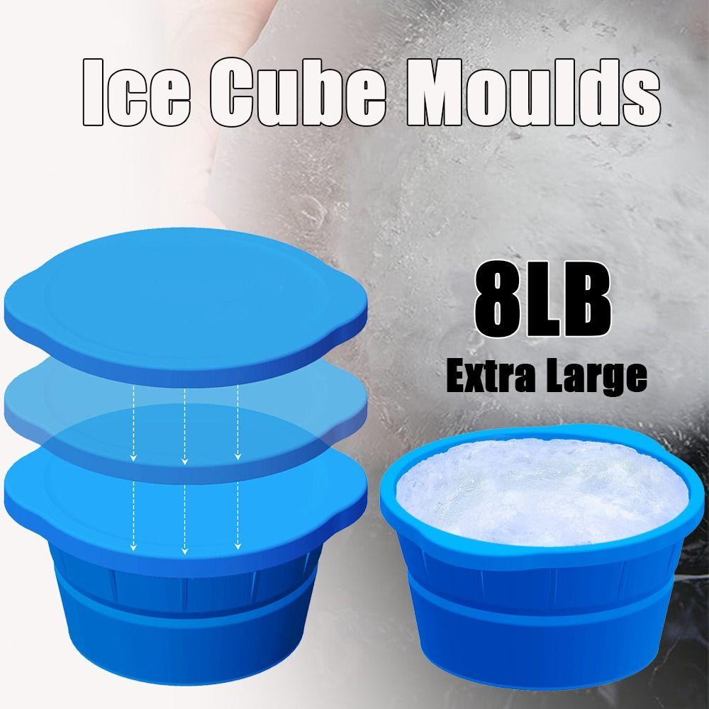 Форма для ледяной бани, многоразовая коробка для кубиков льда, складная большая форма для льда