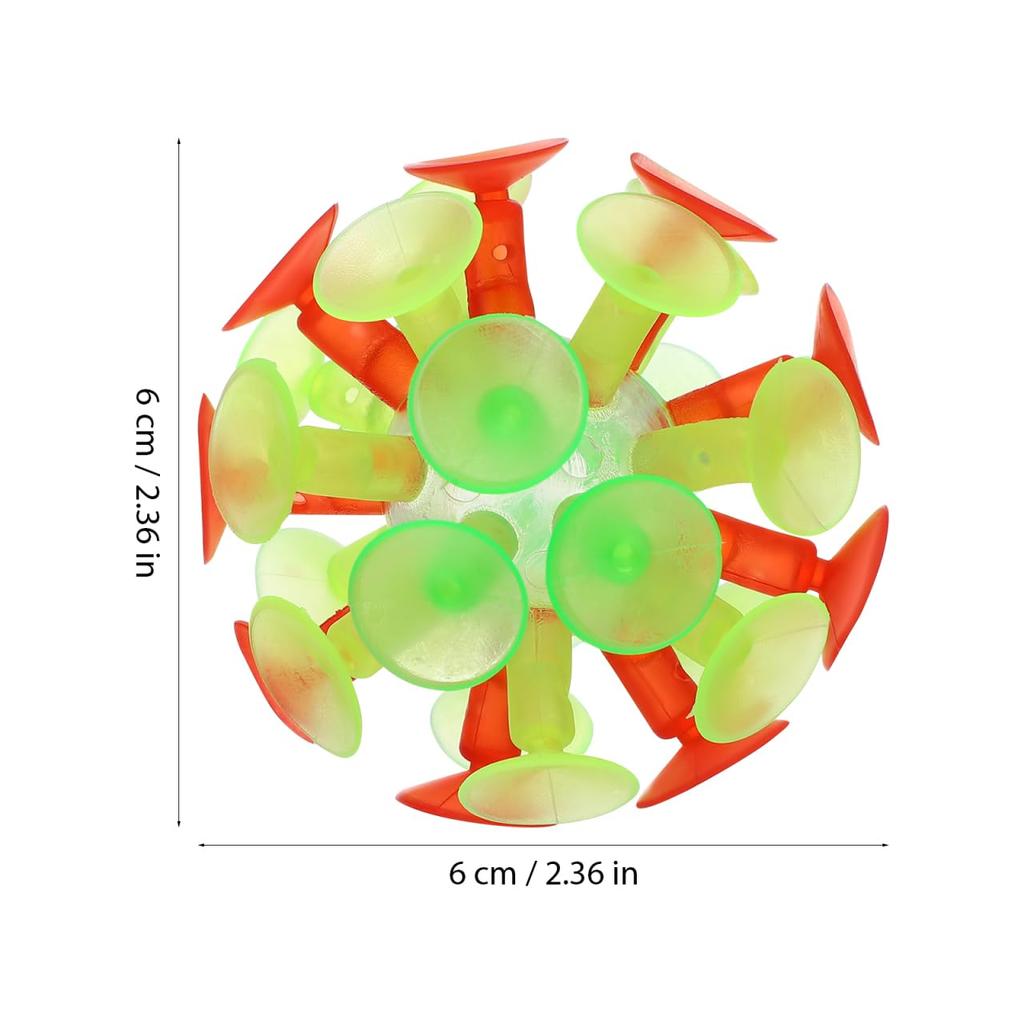 ERINGOGO Suction Cup Ball Toys, Set of 10, PVC Bounce Toys for Kids, Parent-Child Play, Birthday, Party, Carnival Prizes (Random Colors)