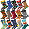Socks Men's Latest Design Middle Tube Socks Autumn Socks Quality Business Geometric Lattice Colorful Mens Cotton Socks