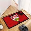 VfB Stuttgart Red Black Splash Art Club Logo Area Rug, Non Slip Floor Mat for Living Room Bedroom Soccer Fan Decor